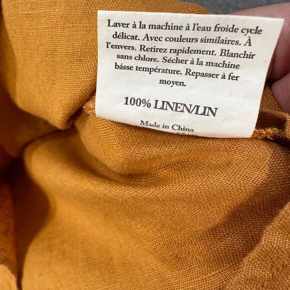 Grae Cove Short Sleeve Dress Women's Small Linen Laganlook Golden Faux Pockets - Picture 8 of 10